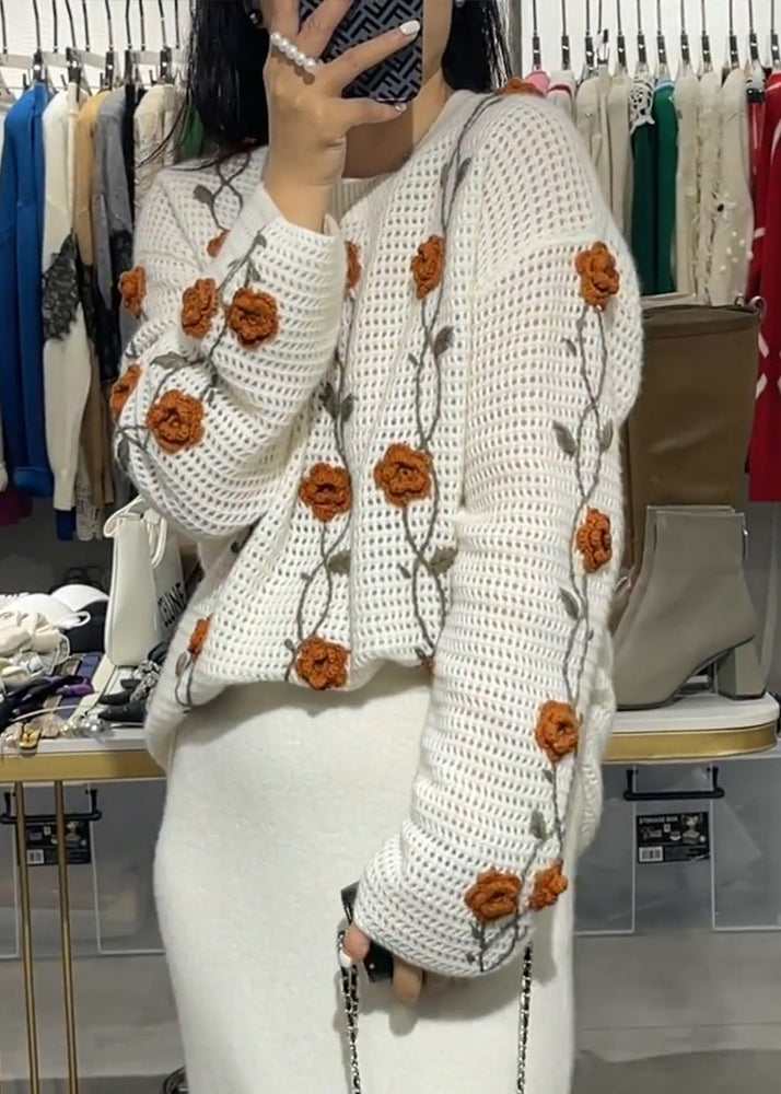 Apricot O Neck Knit Sweaters Fall