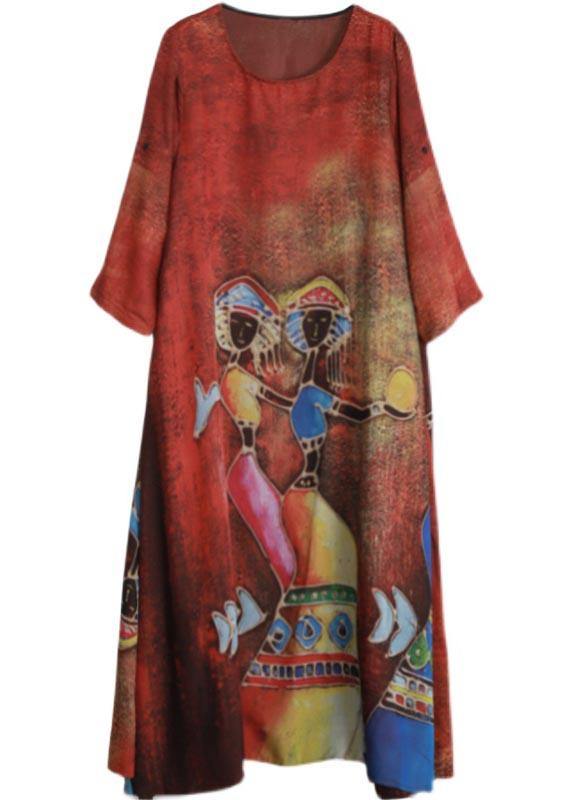 French O Neck Pockets Dresses Design Yellow Print a Line Dresses