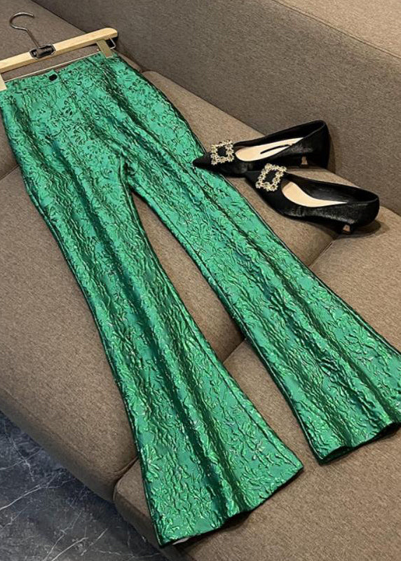 Boutique Green Coat and Pants Cotton Two Piece Set Outfits Fall