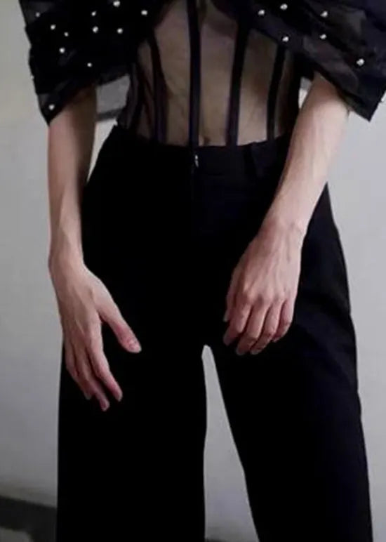 One Shoulder Bow Black Jumpsuit for Summer