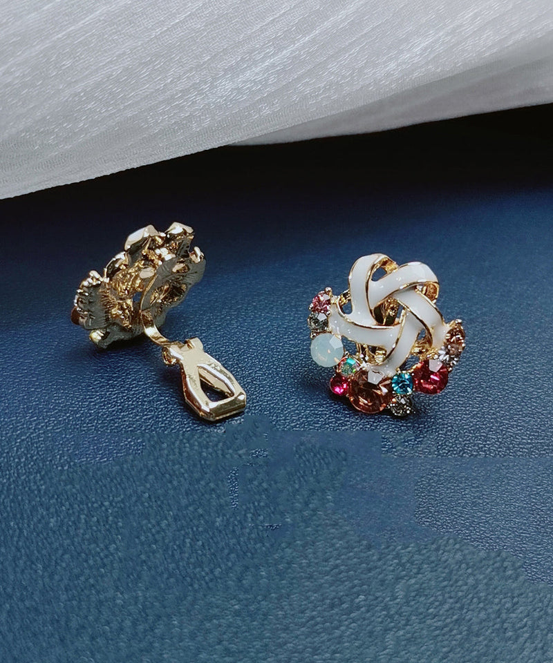 Rainbow Overgild Zircon Stud Earrings