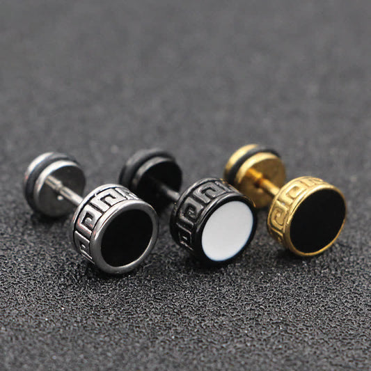 10mm Titanium Steel Balance Spiritual Earrings for