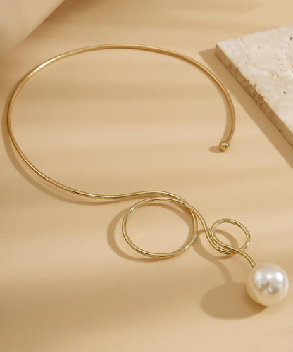 Alloy Bow Pearl Water Drop Princess Necklace
