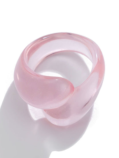 Geometric Color Rings Accessories
