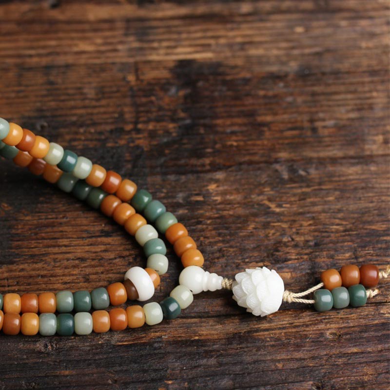 7*9mm Lotus Mala Harmony Bracelet Necklace