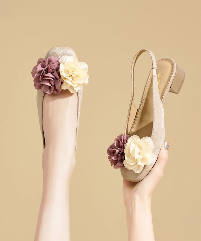 Green Splicing Chunky Sandals