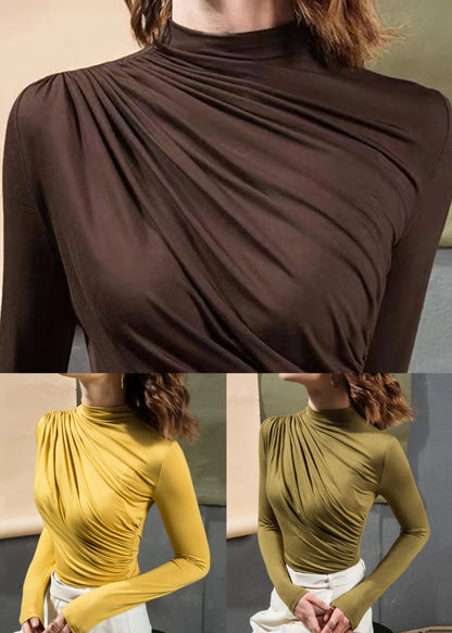 Yellow Patchwor Cotton Fall Top Stand Collar