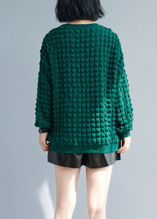 Green O-neck Top Spring