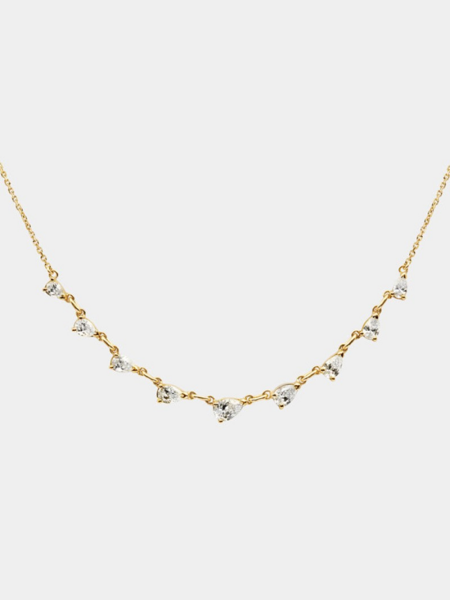 Zircon Minimal Crystal Chain Necklace