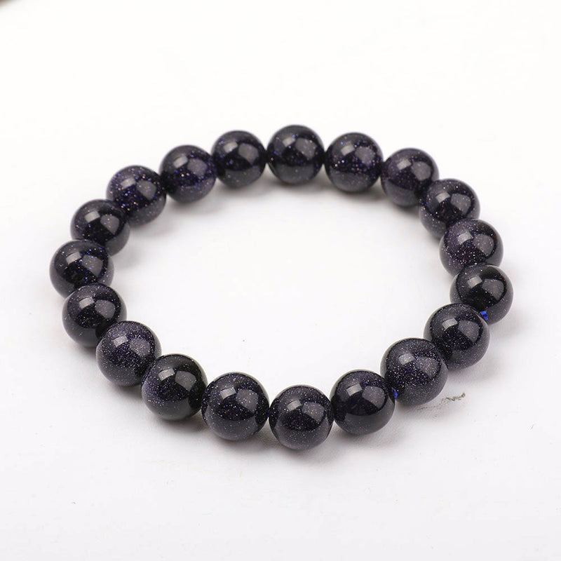 12mm Blue Sandstone Spiritual Bracelet for Protection