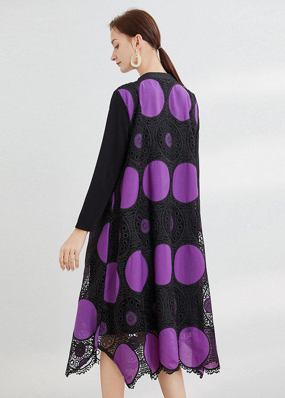 Grey Hollow Out Lace Dresses V Neck Spring