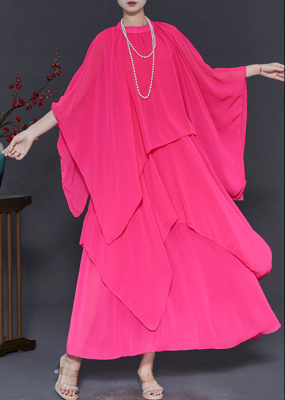 Rose Asymmetrical Oversized Chiffon Sets 2 Piece Fall