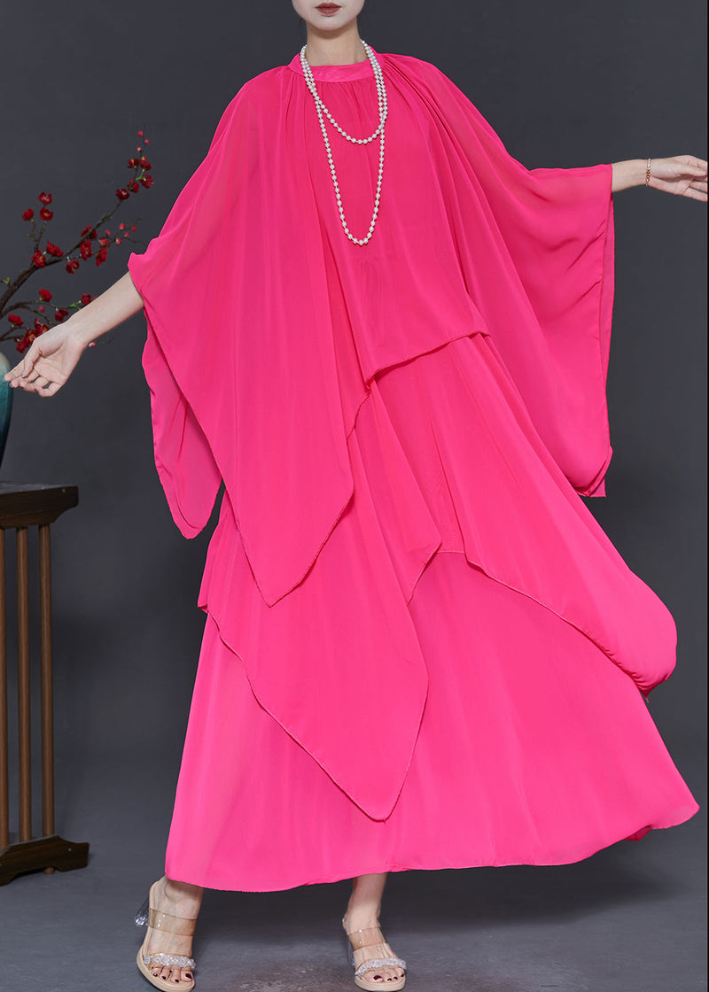 Rose Asymmetrical Oversized Chiffon Sets 2 Piece Fall