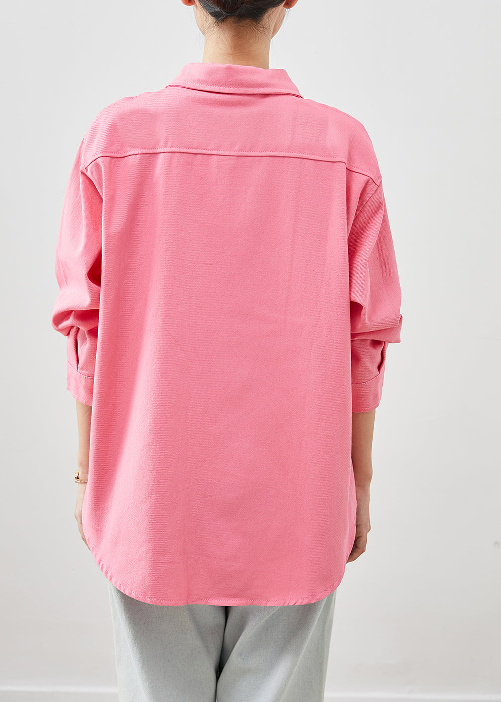 Diy Watermelon Red Peter Pan Collar Cotton Blouses Fall