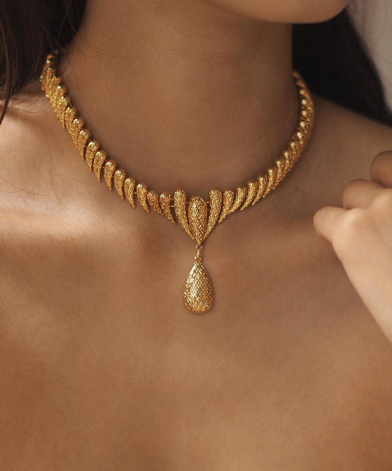 Handmade Golden Copper Choker