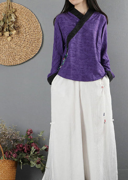 Khaki Button Patchwork Shirt Long Sleeve
