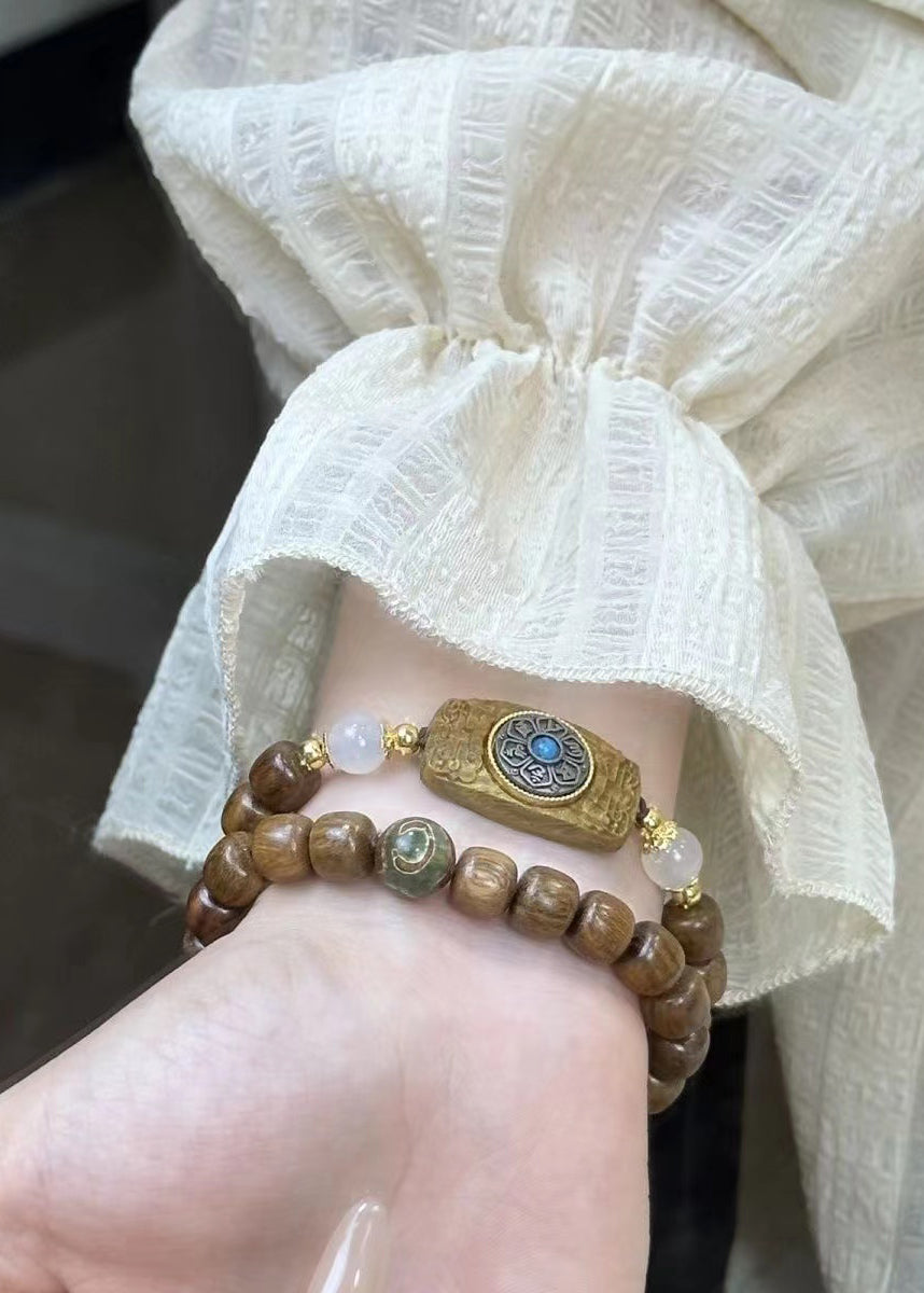 Style Sandalwood Double Loop Bracelet