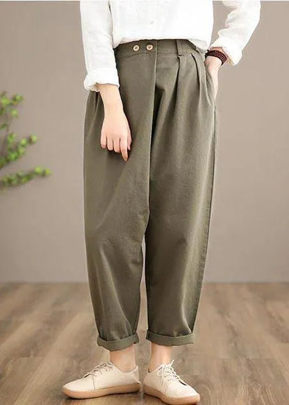 100% Yellow Jeans Fall Spring Button Down Sewing Pants