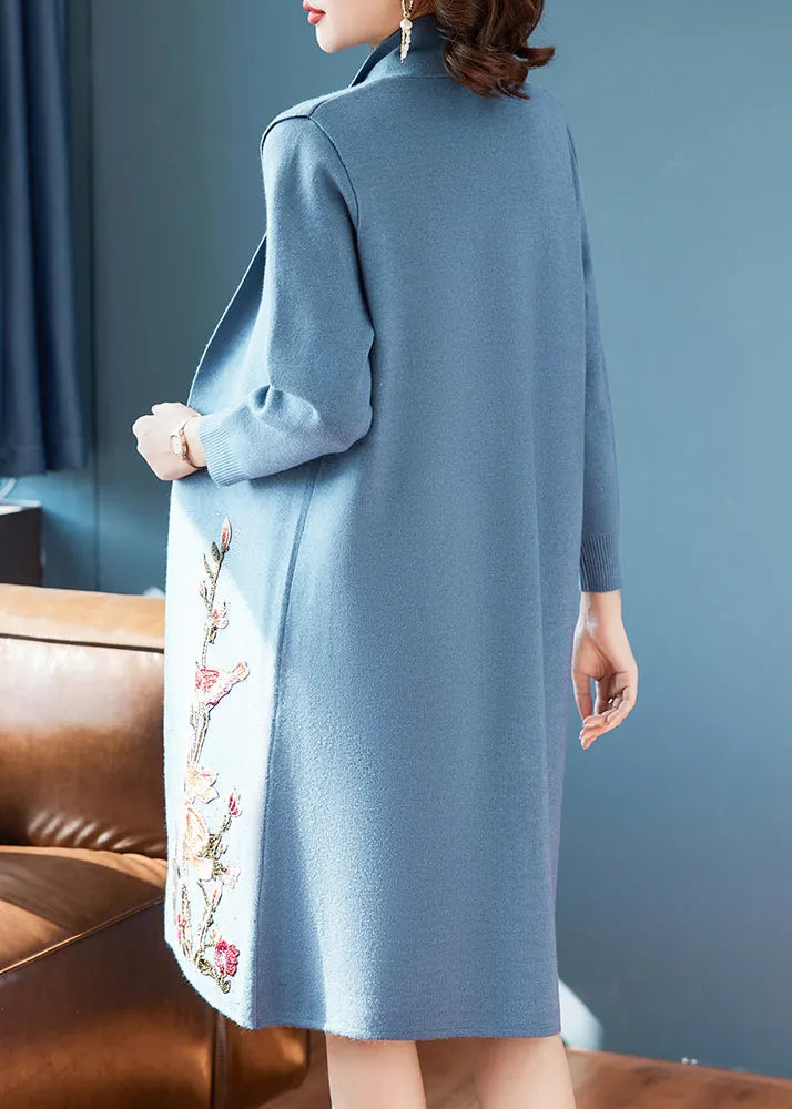Blue Zircon Knit Two Piece Set Clothing Spring