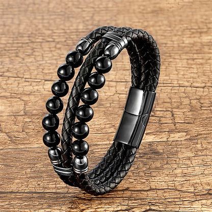 16-18cm Blue Tiger Eye Protection Strength Bracelet