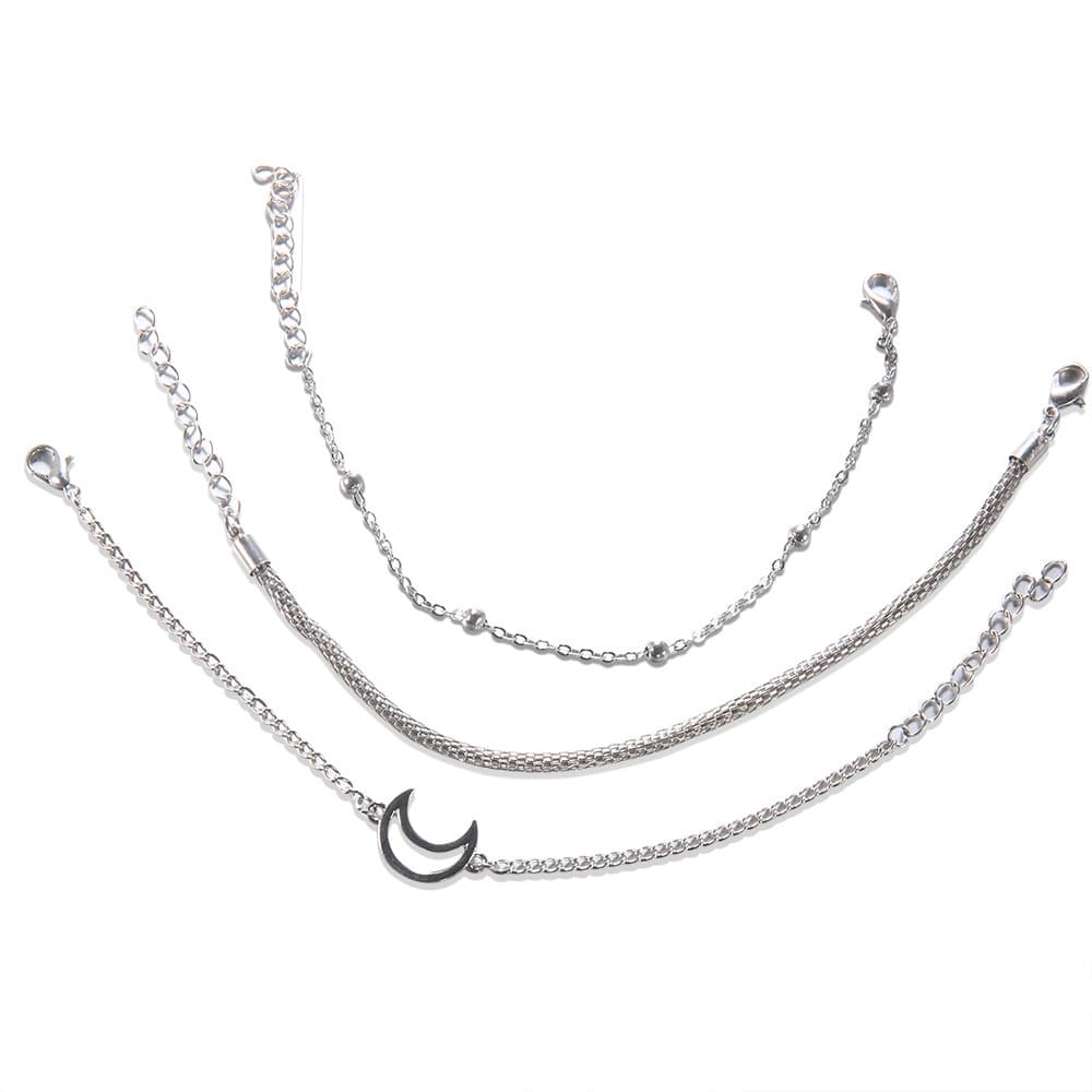 Celestial Crescent Bracelet Set