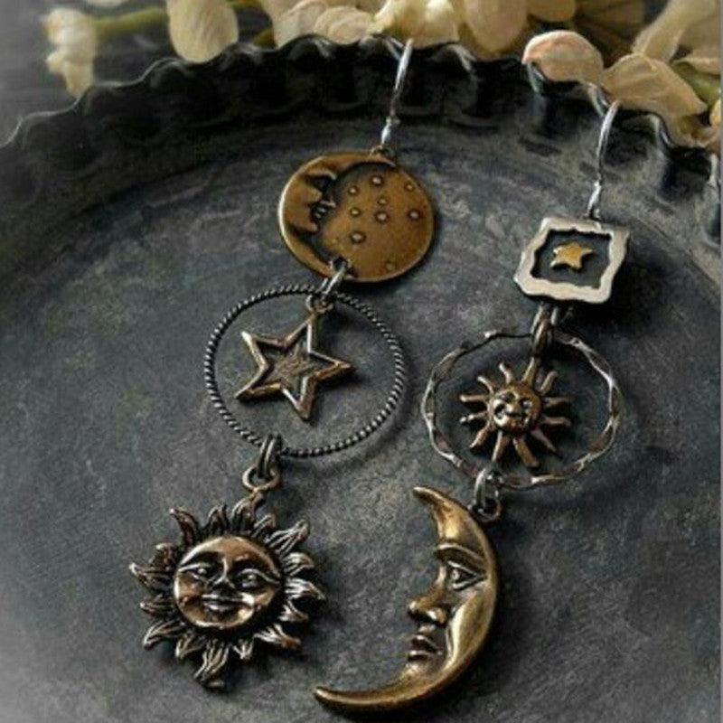 Sun Moon Star Earrings