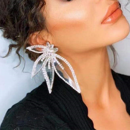 Street Patchwork Hot Drill Rhinestone Earrings