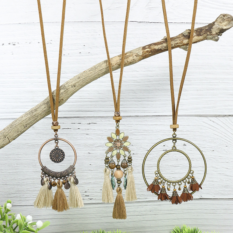 Geometric Patchwork Necklaces