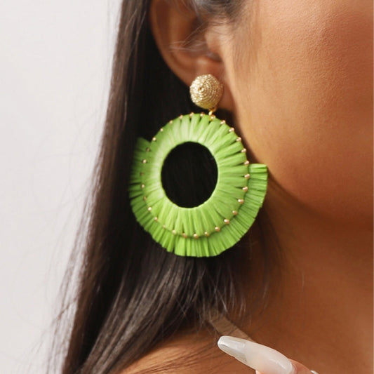 Daily Vacation Patchwork Earrings