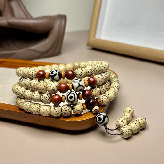 108 Beads Bodhi Seed Mala Bracelet for Spiritual Protection