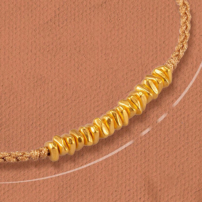Handmade 999 Gold Protection Red String Braided Bracelet