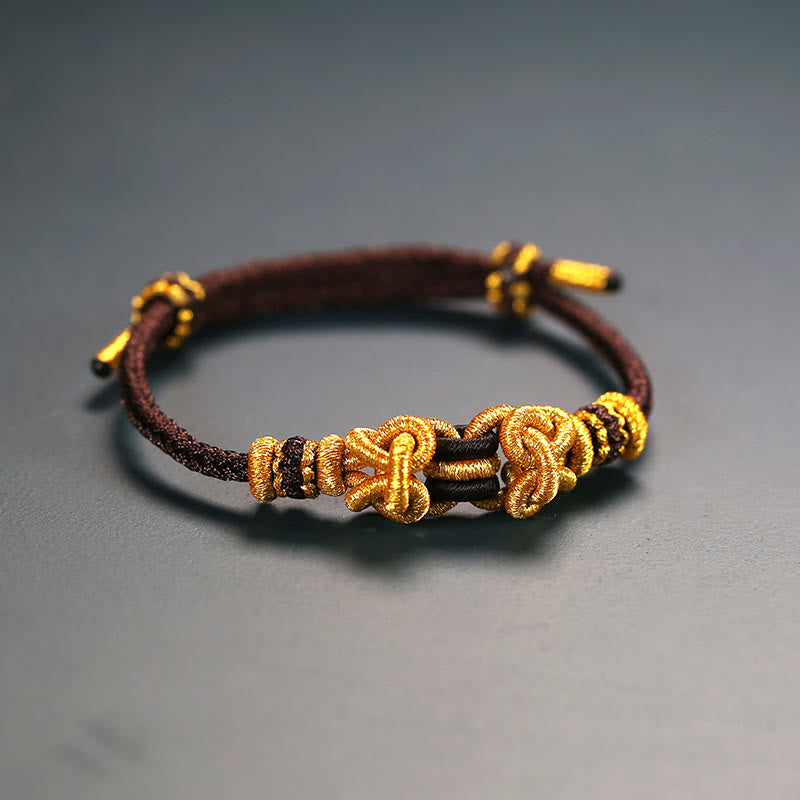 Red String Saddle Knot Strength Bracelet