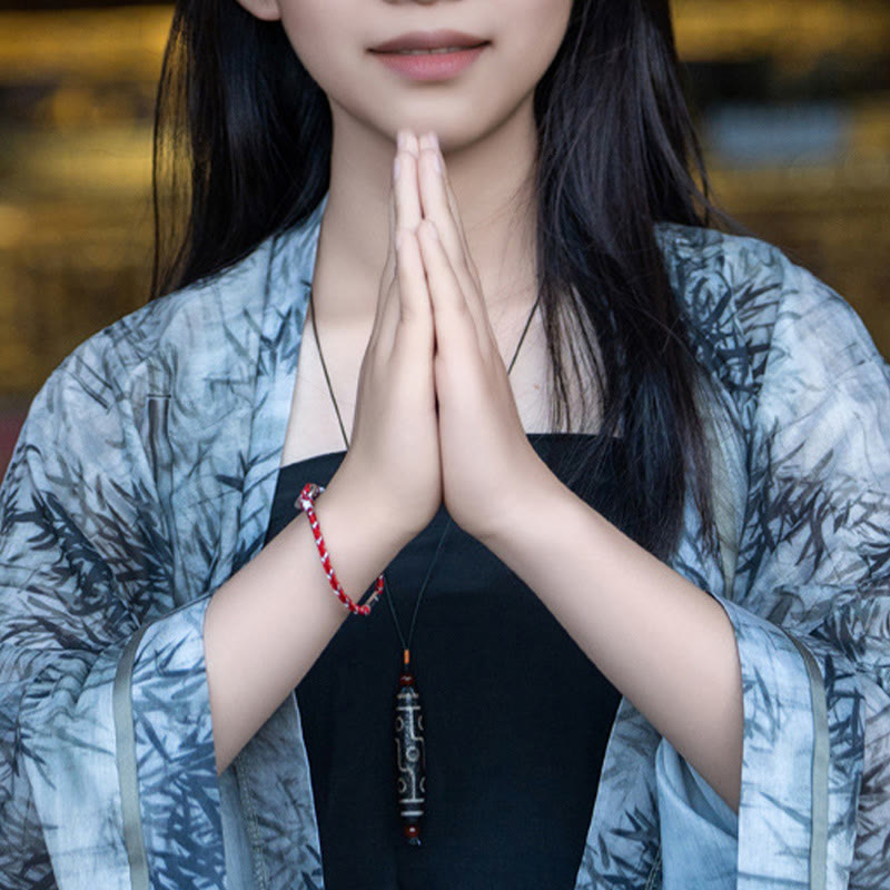 Red String Safety Bracelet | Sterling Silver Luck Charm