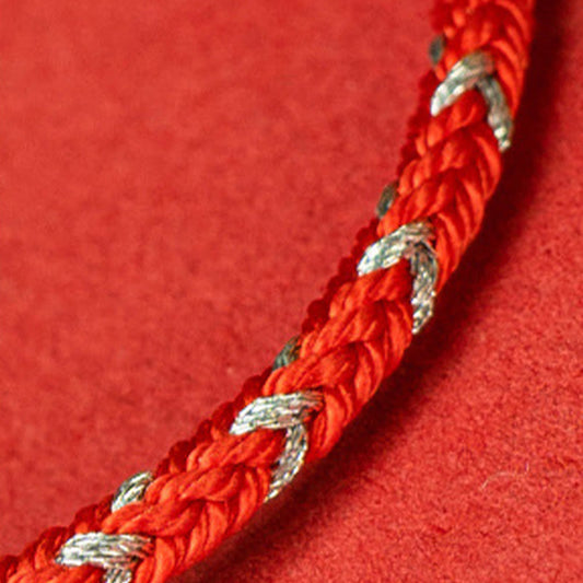 Red String Safety Bracelet | Sterling Silver Luck Charm
