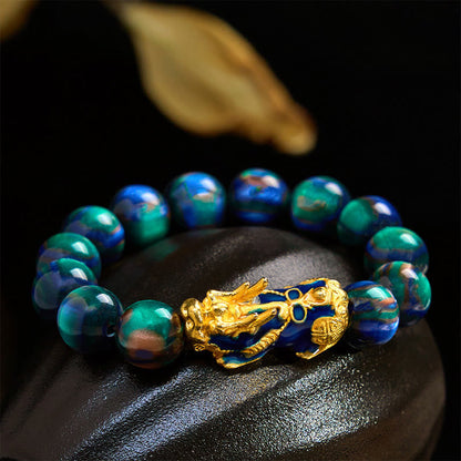 Buddha Stones Colorful Sea Willow Color Change Pixiu Positive Healing Bracelet