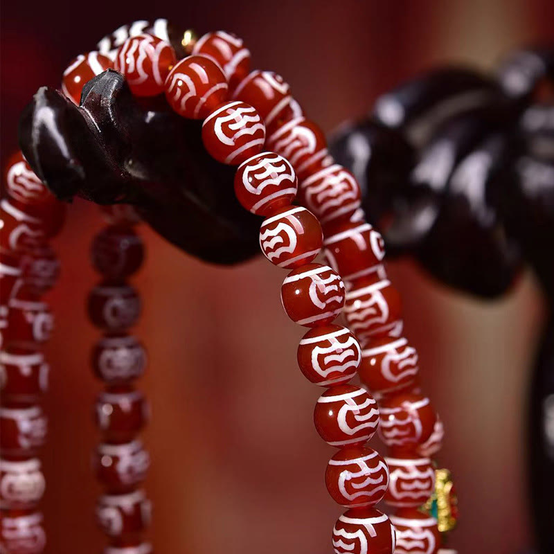 8mm Red Agate Mala Beads for Self-acceptance & Calm