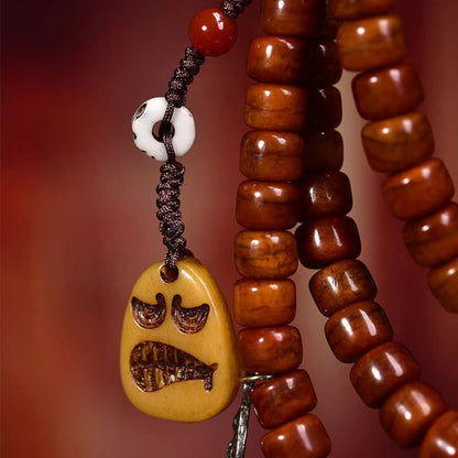 8x6mm Yak Bone 108 Beads Strength & Protection Mala