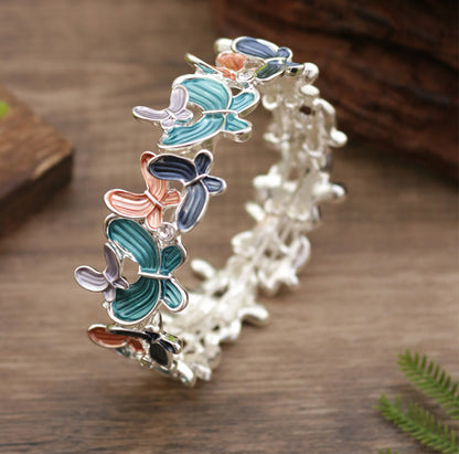 Colorful Butterfly Spiritual Elastic Bracelet 98mm