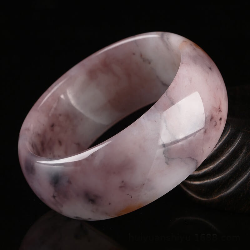Buddha Stones Purple Jade Happiness Protection Bracelet Bangle