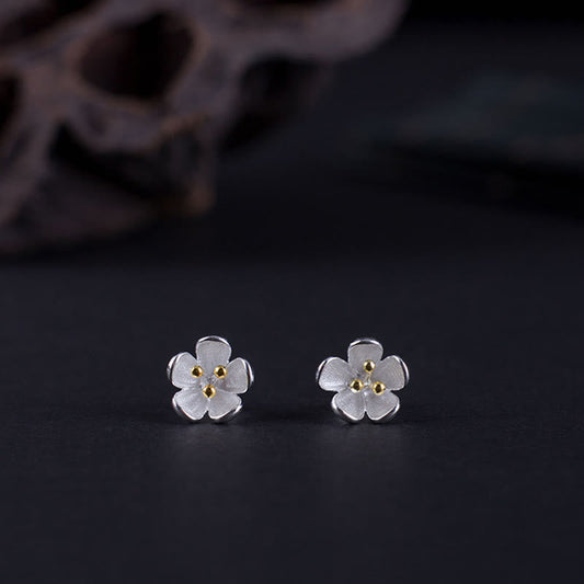 Buddha Stones 925 Sterling Silver Golden Stamens Balance Earrings