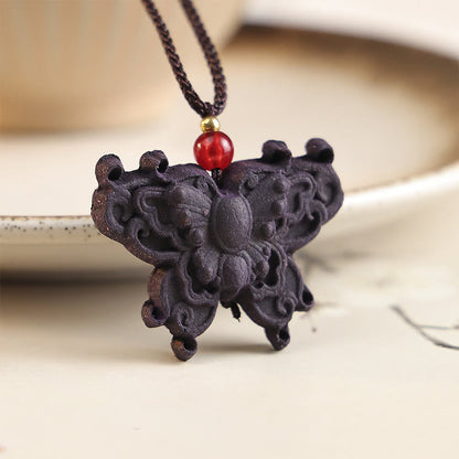 Buddha Stones Fox Mask Butterfly Taotie Peace Buckle Fortune Necklace Pendant