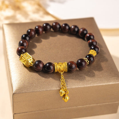 Buddha Stones Various Tiger Eye Alloy Balance Bracelet