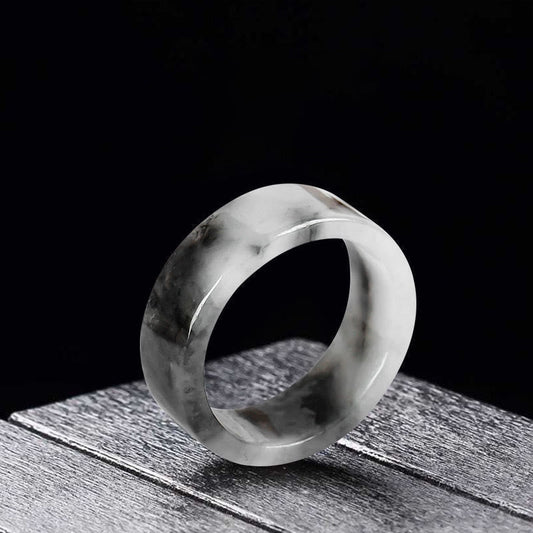 Buddha Stones Jade Prosperity Luck Ring