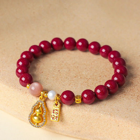 Buddha Stones Cinnabar Blessing Attract Fortune Bracelet