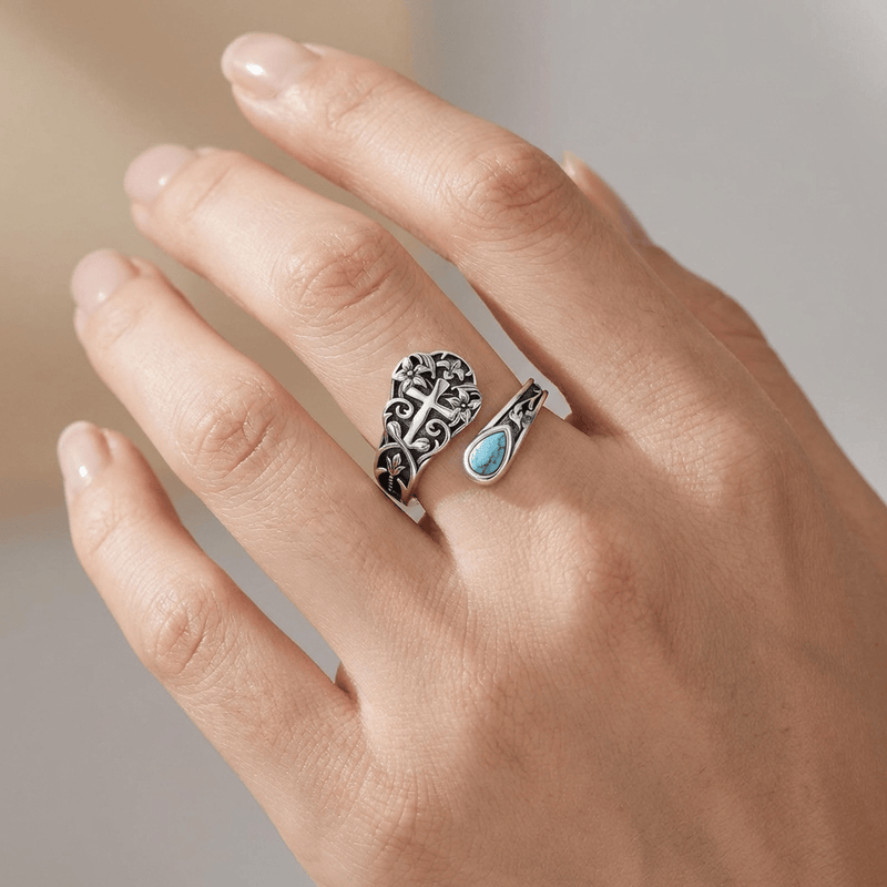 Grace Cross Ring - (adjustable)