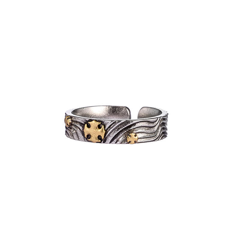 Buddha Stones Mount Everest Garuda Copper Adjustable Wisdom Ring