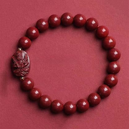 Buddha Stones the Chinese Zodiac Natal Buddha Cinnabar Blessing Bracelet