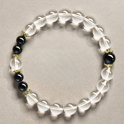 Buddha Stones Natural Clear Quartz Beaded Healing Bracelet