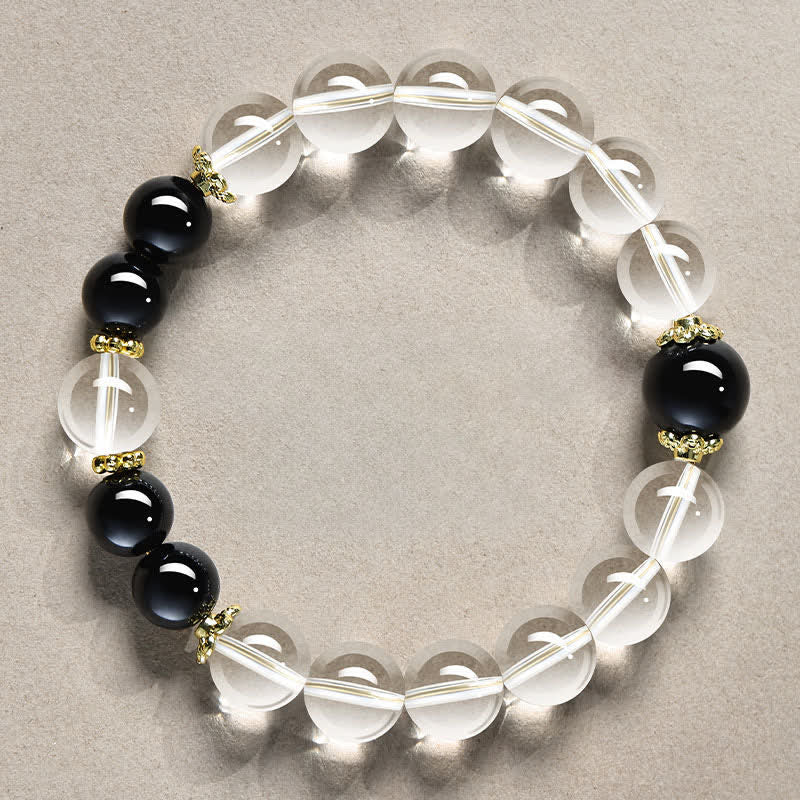 Buddha Stones Natural Clear Quartz Beaded Healing Bracelet