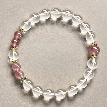 Buddha Stones Natural Clear Quartz Beaded Healing Bracelet